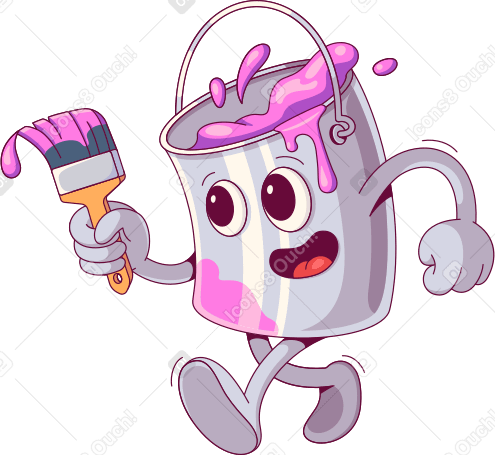 paint bucket Illustration in PNG, SVG