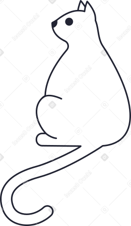 white cat Illustration in PNG, SVG