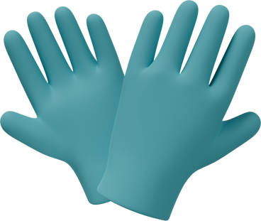 Blue rubber gloves  PNG, SVG