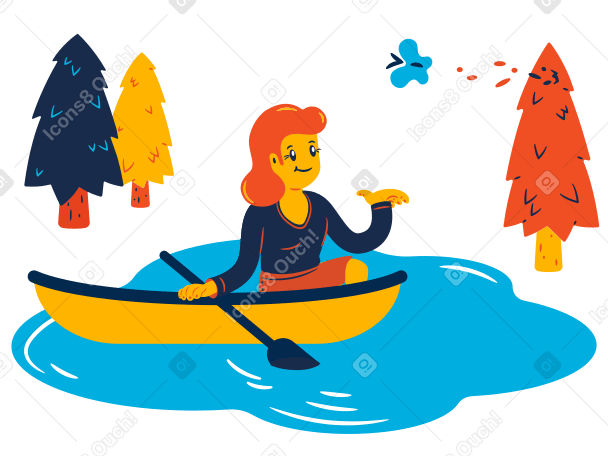 Boat trip Illustration in PNG, SVG