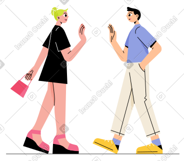 女人和男人走向对方 PNG, SVG