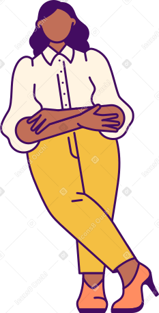 woman crossing her arms over her chest PNG, SVG