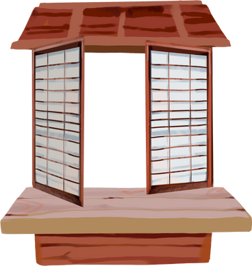 Wall with open windows PNG、SVG