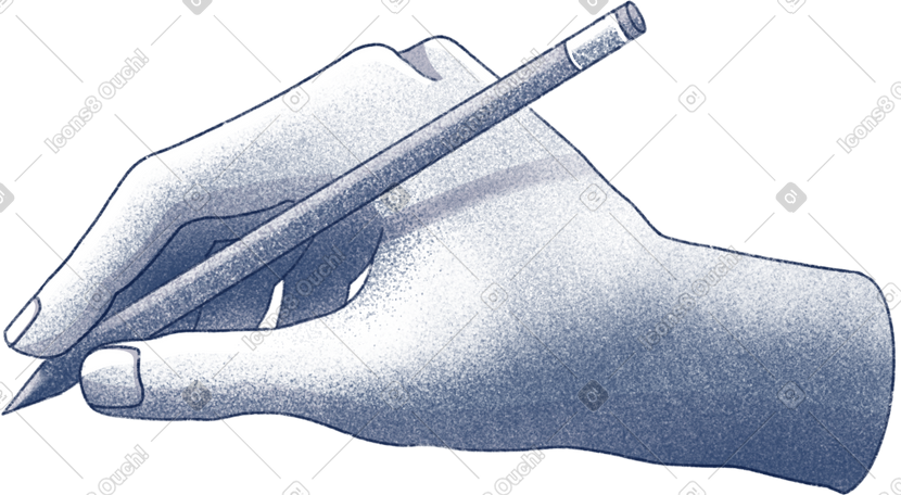 hand holding a pencil PNG, SVG