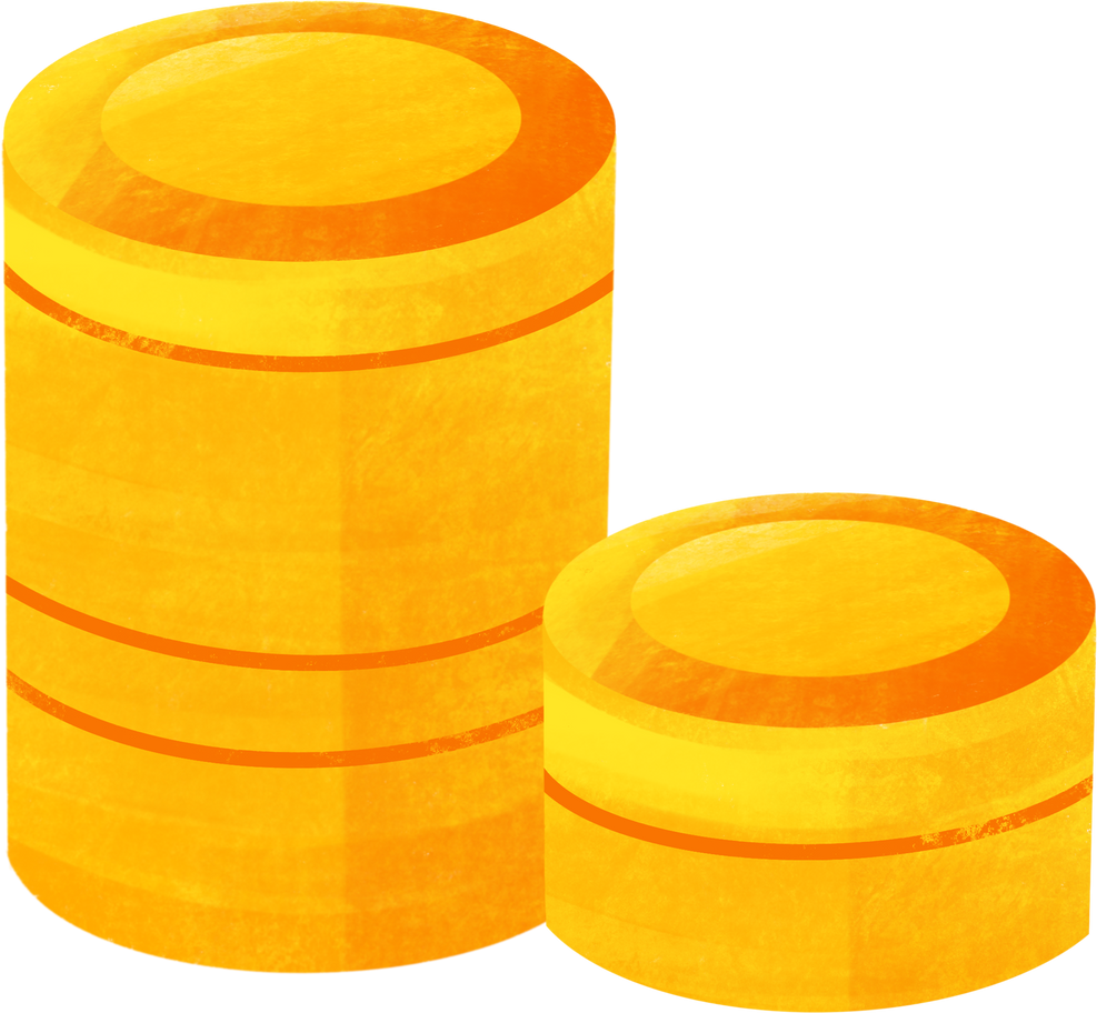 stack of gold coins Illustration in PNG, SVG