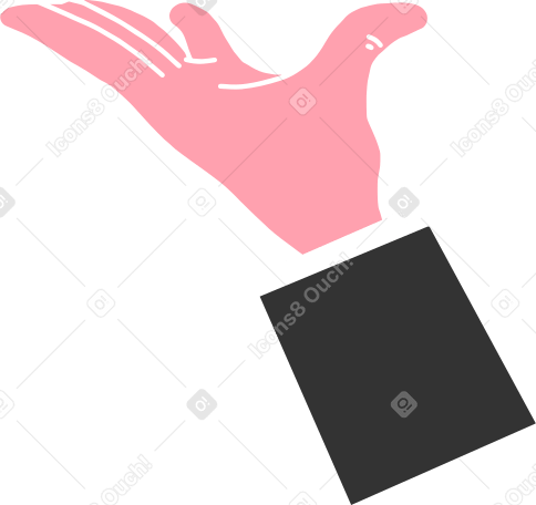 hand in suit Illustration in PNG, SVG