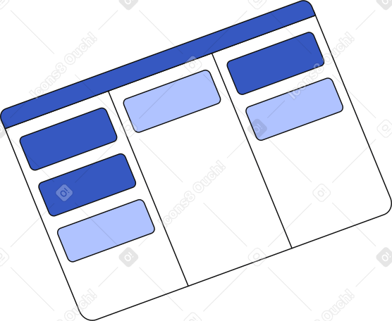 kanban board Illustration in PNG, SVG