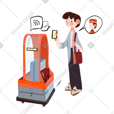 机器人礼宾搬运酒店客人的行李 PNG, SVG