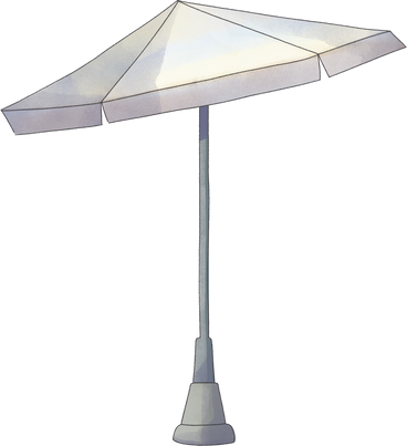 white umbrella with leg PNG, SVG