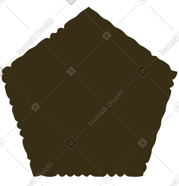 Brown pentagon PNG, SVG