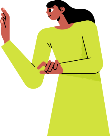 woman in green dress PNG, SVG