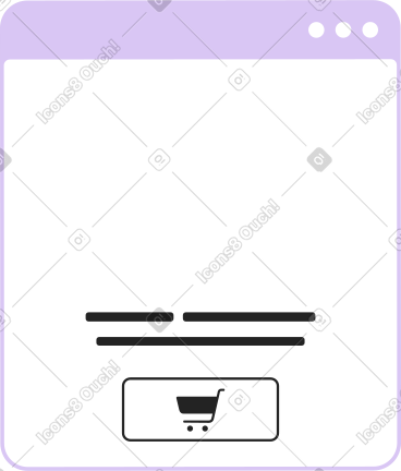 Browser window with a button to add items to cart PNG, SVG