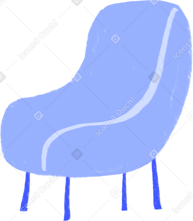 blue chair Grafik als PNG, SVG