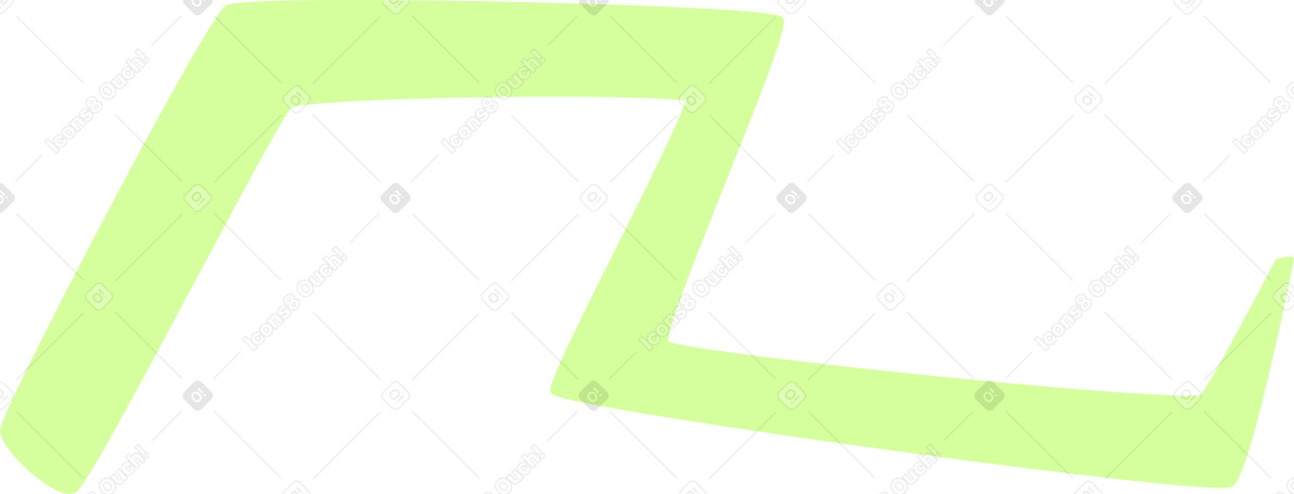 Línea de camino verde PNG, SVG