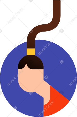 user icon with a long tail PNG, SVG