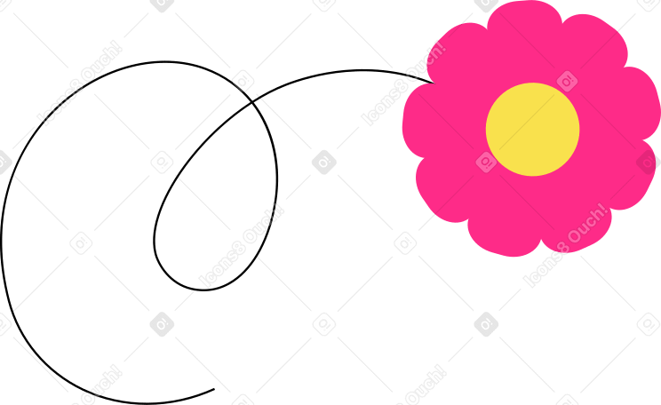 розовый цветок в PNG, SVG