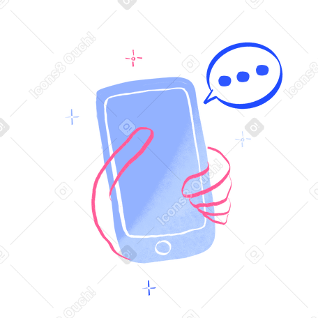 Phone in a hand PNG, SVG