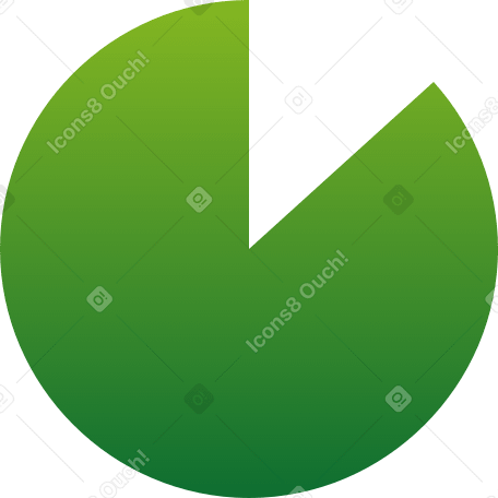 green 315 degree circle PNG, SVG