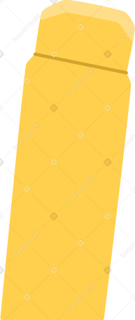 yellow thermos PNG, SVG