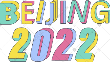 Lettering beijing two thousand twenty two PNG, SVG