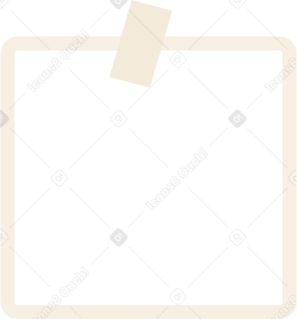 clean note sticker Illustration in PNG, SVG