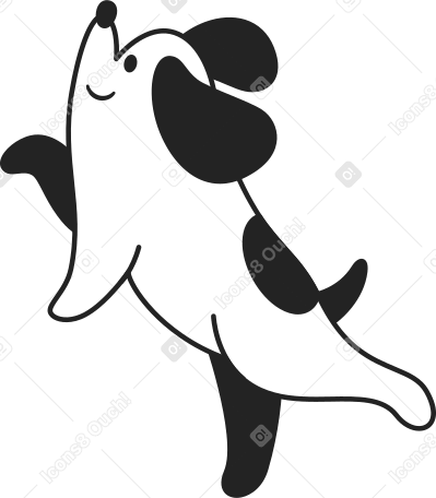 jumping dog Illustration in PNG, SVG
