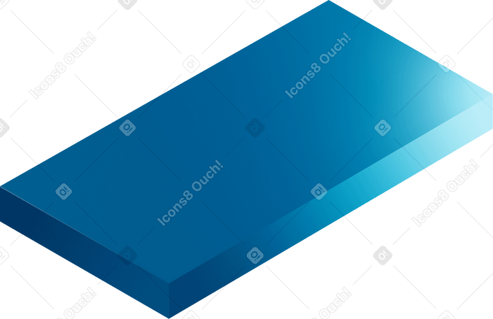 蓝色长方形平台 PNG, SVG
