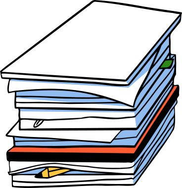 Stack of papers PNG, SVG