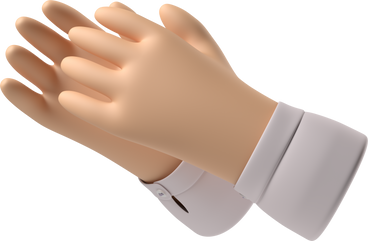 Clapping white skin hands PNG, SVG