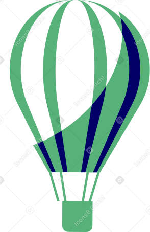 balloon with basket Illustration in PNG, SVG
