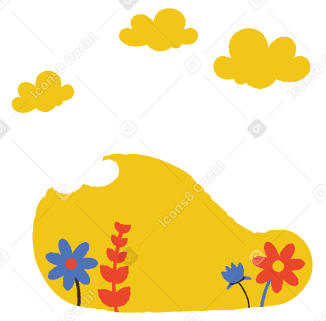 flower field Illustration in PNG, SVG