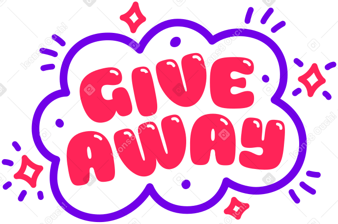lettering giveaway! with stars and lines text PNG, SVG
