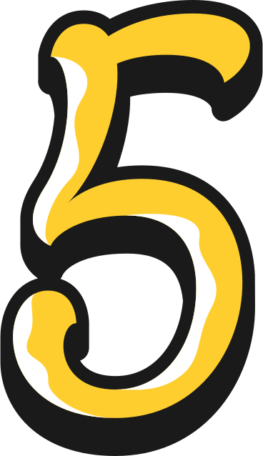 Letras cinco PNG, SVG