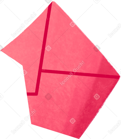 right side of the torn red envelope Illustration in PNG, SVG