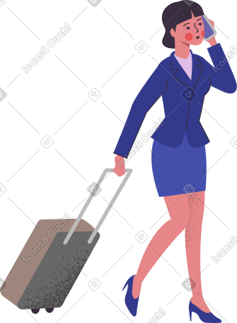 woman in suit with bag PNG, SVG