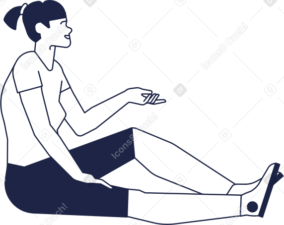 woman sitting Illustration in PNG, SVG