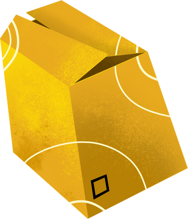 yellow cardboard box PNG, SVG
