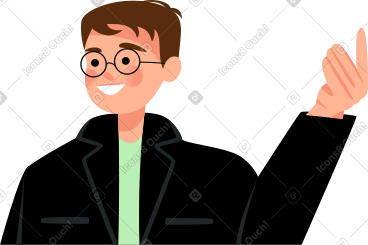 Happy boy holding something PNG, SVG