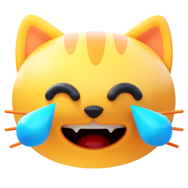cat with tears of joy PNG, SVG