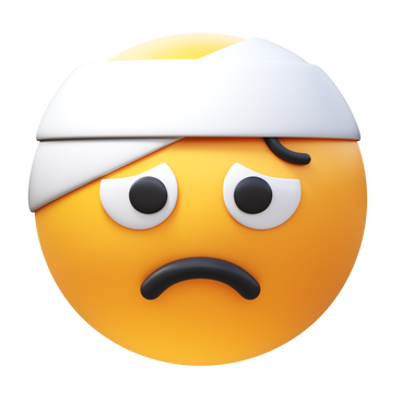 face with head bandage emoji PNG, SVG