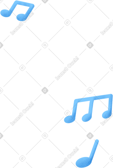 Blue notes PNG, SVG