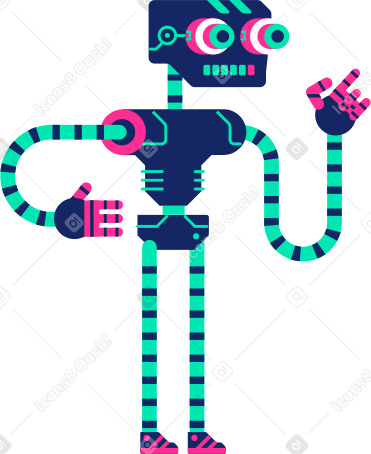 robot teacher Illustration in PNG, SVG