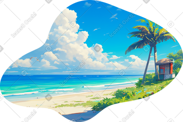 Ocean background PNG, SVG