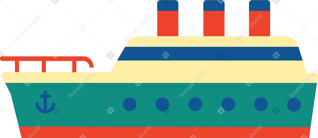 cruise ship Illustration in PNG, SVG