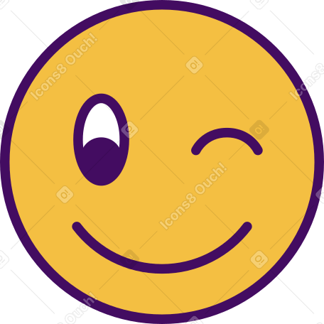 winking face PNG, SVG
