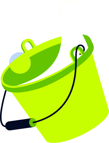green bucket PNG, SVG