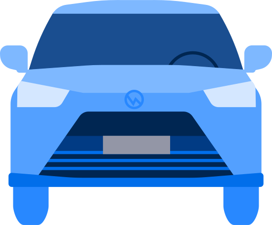 passenger car front view Illustration in PNG, SVG