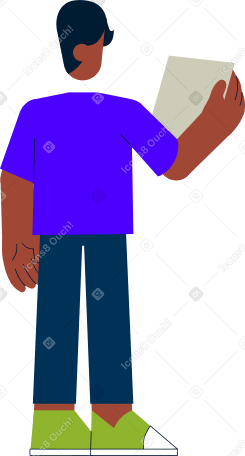 l'homme est debout avec son dos PNG, SVG