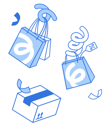 Successful shopping, package and shopping bags  PNG, SVG