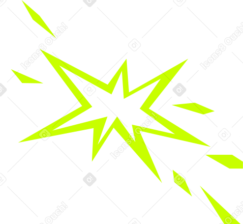 star with sparks Illustration in PNG, SVG